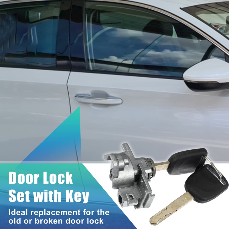 X AUTOHAUX 1 Set Door Lock Cylinder Set Kit with