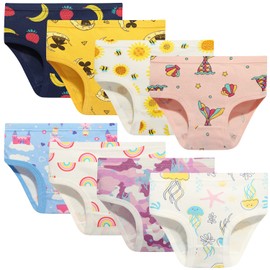NEIYISHE Girls' Cotton Brief Breathable Toddler Panties Kids Assorted Underwears size 2-3T 4T 5T 6T 8T 10T 8-Pack 2-3years