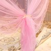 Luxury Princess Three Side Openings Post Bed Curtain Canopy Netting