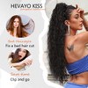 HEVAYO KISS Claw Clip Ponytail Extension for Women 30Inch Omber