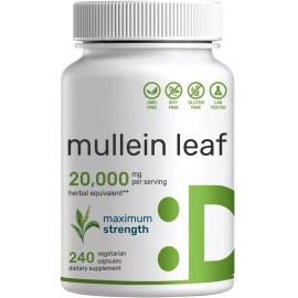 Deal Mullein Leaf 20,000mg 240 Veggie Caps Non-GMO/Vegan
