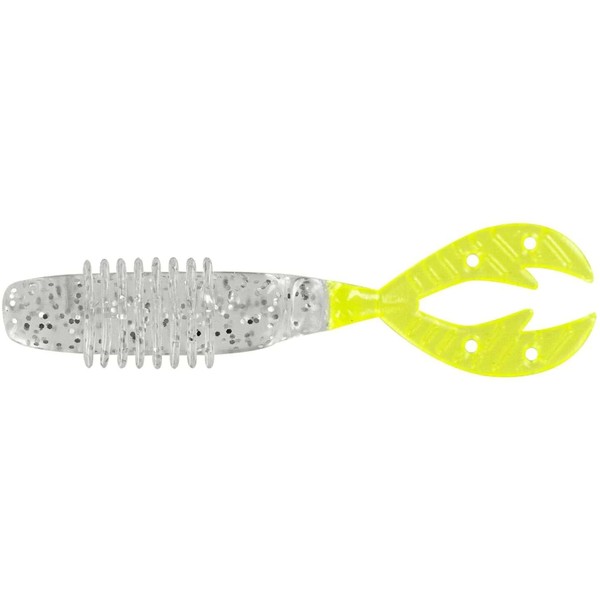 BIG BITE BAITS 2.5" Kamikaze SWIMON/Silver Glitter/Chartreuse Tail (8 Pack)