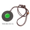 Volcanic Lava Energy Stone Pendant Green Core Promote Circulation Adjustable