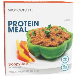WonderSlim Protein Meal, Sloppy Joe Mix, 12g Protein, Gluten Free (7ct)