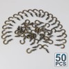 Jamiikury 50pcs 1/2 Inch Cup Hooks - Bronze, Nickel Plated