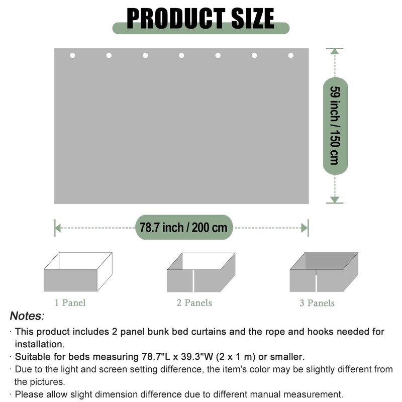 zhidiloveyou Blackout Bottom Bunk Bed Curtains Thickened Privacy Curtain