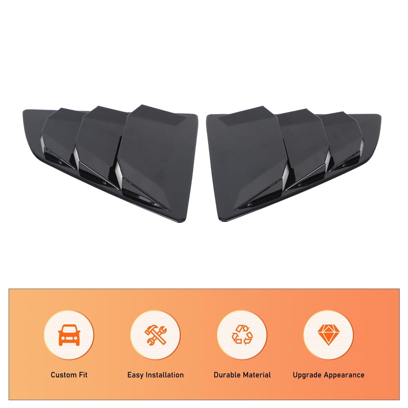 Daeiclru Rear Side Window Louvers Compatible with Nissan 370Z 2009-2020,