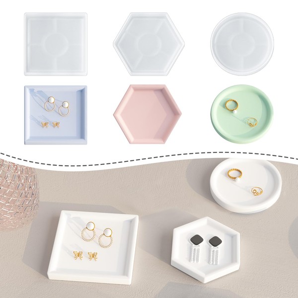 RESIN GO Resin Coaster Molds for Epoxy Resin, Round Square