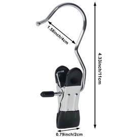 15/30/50Pcs Upgrade Double Head Clamp Dipped Clothespin for Laundry Hooks with Clips, Boot Holder, Hanging Clips, Portable Multifunctional Hangers Single Clip Space Saving for Jeans, Hats (50, Black)