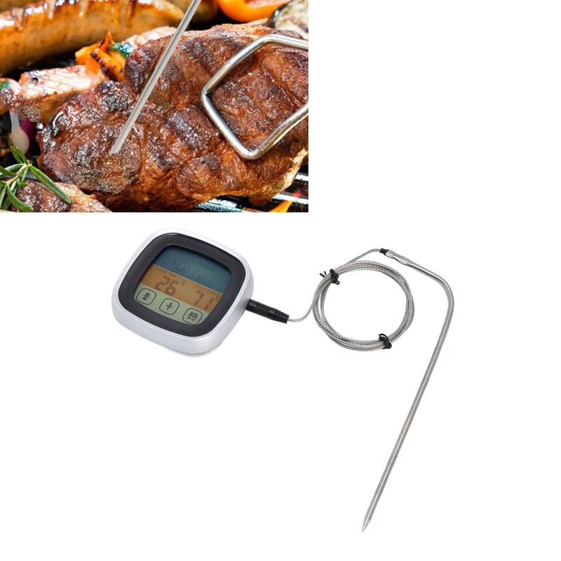 Digital Meat Thermometer Waterproof Stainless Steel Food Thermometer with BBQ