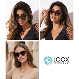 JOOX Polarized Vintage Sunglasses for Women, Round Designer Style Sun Glasses with UV Protection Lens