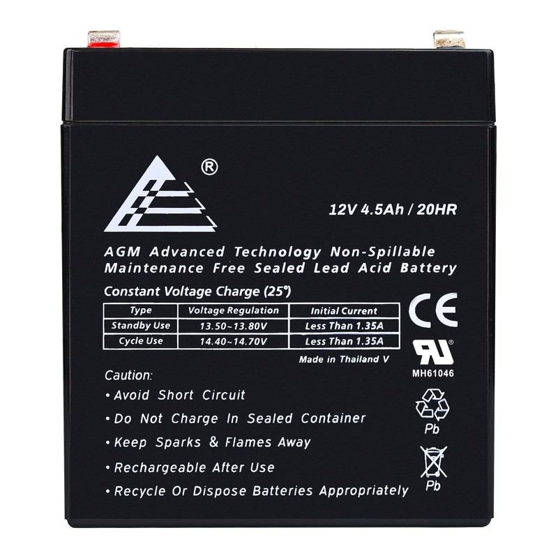 12V 4.5Ah Sealed Lead Acid Battery ECI Power