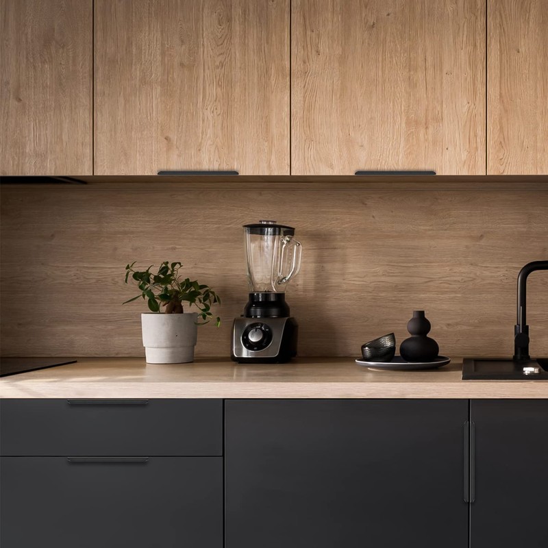 Ravinte Hardware 10 Pack Black Cabinet Handles, 11.8 Inch (300mm)