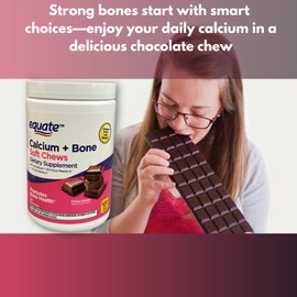 FUSION SHOP STORE Smart choices, meaningful life! Calcium with D Soft Chews- 600mg Milk Chocolate Flavor, 100 Count Bone Health Support (Pack of 1)