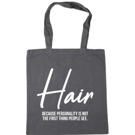 Hippowarehouse Hair because personality is not the first thing we see Tote Shopping Gym Beach Bag 42cm x38cm, 10 litres