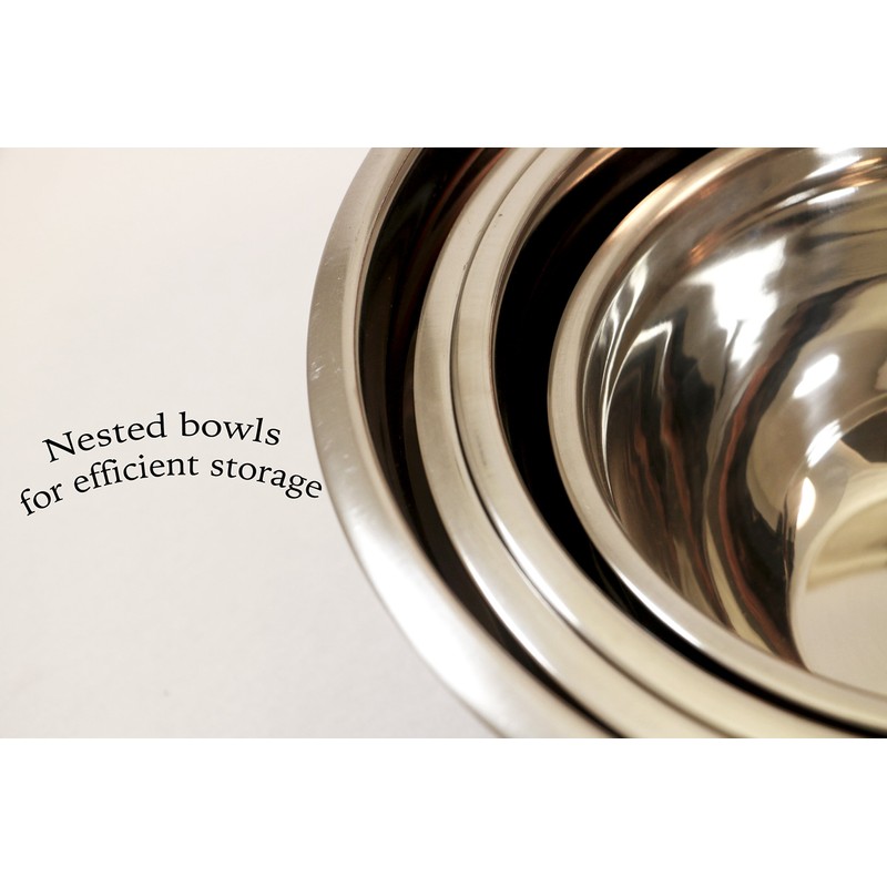 ExcelSteel Copper Tone Stainless Steel Mixing Bowls (Set of 4)