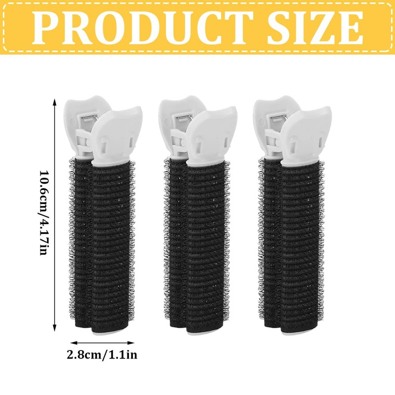 CULEO Hair Rollers, 6 Pieces Hair Rollers, Volume Clips for