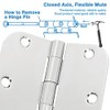 12 Pack Rounded Door Hinges 3.5 inch X 3-1/2" 5/8