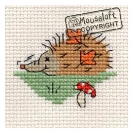 Mouseloft Mini Cross Stitch Kit - Snuffling Hedgehog, Stitchlets Collection