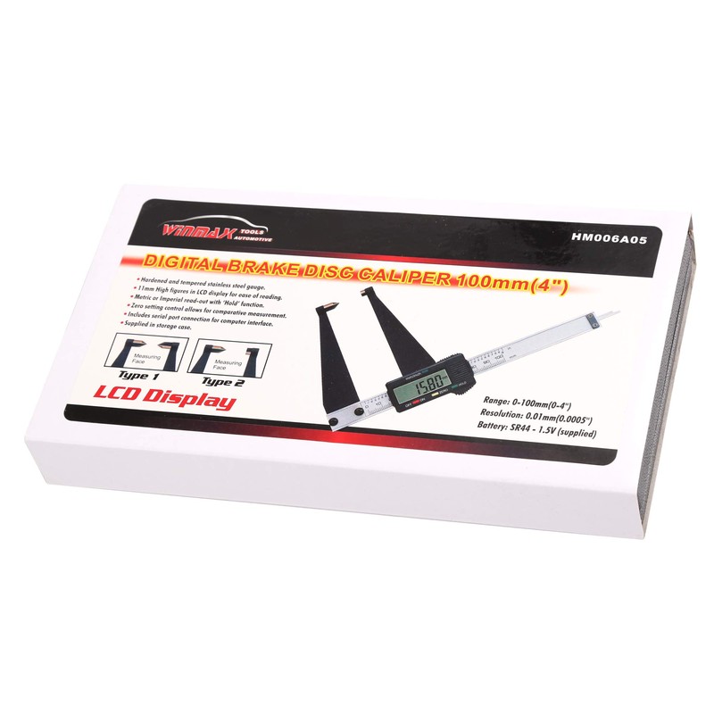 100MM/4" Digital Brake Disc & Drum Caliper Gauge Digital Micrometer