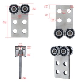 Fuperoo 4 Wheel Trolley Rollers.Bearing Trolley Assembly.The top of The Trolley has Room for Set Screws, Allowing The use of a 1-5/8" high Strut Channel