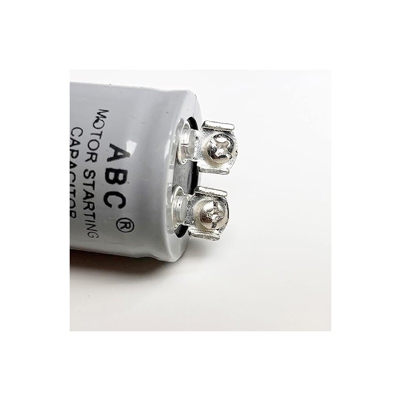 Laimiaoxian 1pcs 400MFD 400UF 250V Cylindrical AC Motor Starter Capacitor,