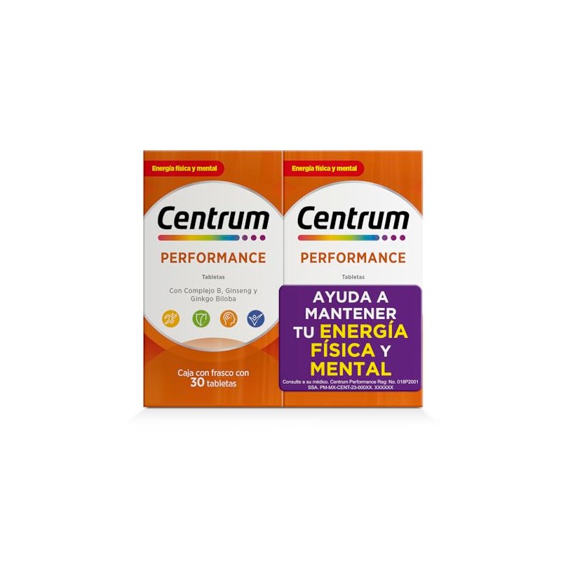 Centrum Performance Multivitaminico, Con Complejo B y Magnesio, 2 pack