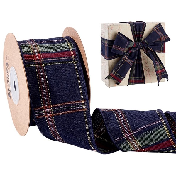 AHANDMAKER 10 Yards Buffalo Plaid Ribbon Red and Green Check