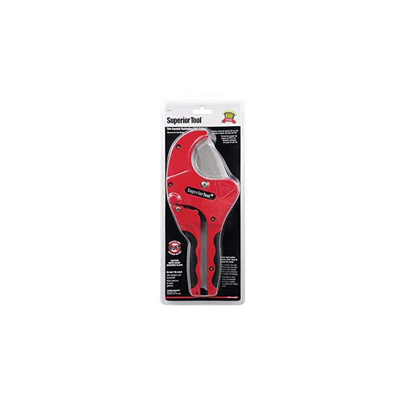 Superior Tool 37116 One-handed 2” PVC Ratcheting Cutter