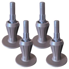 Heavy Duty Steel Stem Bed Frame Feet to Replace Wheels Making Bed Sturdy and Protect Floor. Prevent Sliding. Set of 4 Bed Frame Glide Legs Risers