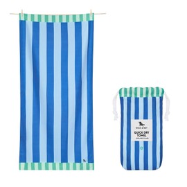 Dock & Bay Beach Towel - Quick Dry, Sand Free - Compact, Lightweight - 100% Recycled - Includes Bag - Blue Sky - Extra Large (200x90cm, 78x35)