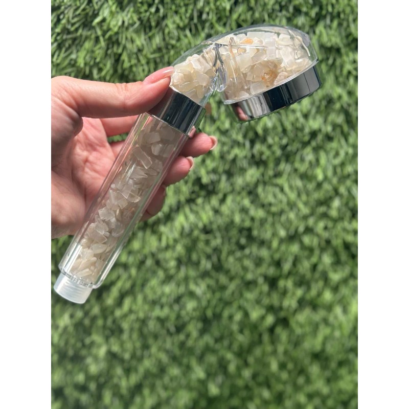 CaNatureLover Moonstone Crystal Shower Head / Natural Crystal Shower Head