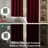 Simplebrand Ava Burgundy Blackout Curtains for Bedroom 72 Inch Length