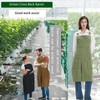 Jaspfct Cross Back Waterproof Canvas Apron Cotton Split Leg Apron