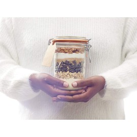 Le Parfait Super Terrine - 1L French Glass Canning Jar w/Straight Body, Airtight Rubber Seal & Glass Lid, 32oz/Quart (Pack of 4) Stainless Wire