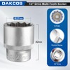 DAKCOS 27mm Spline Socket 1/2" Drive Multi-Tooth Socket 12 Ponit