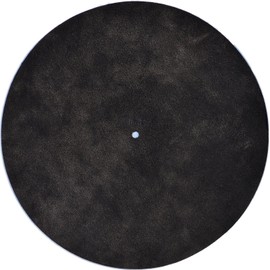 Hide in The Sound - Leather Turntable Platter Mat - Black Suede