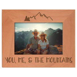 Mountain Frame You Me & the Mountains Love Picture Frame Wood Engraved 4x6 Landscape Picture Frame