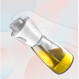 Oil Sprayer for Cooking, Olive Oil Spray Bottle, 170ml/ 5.9oz Glass Olive Oil and Vinegar Mister for Kitchen, Oil Dispenser for BBQ, Baking, Air Fryer, salad, Roasting, Picnic, Outdoor Camping(gray)