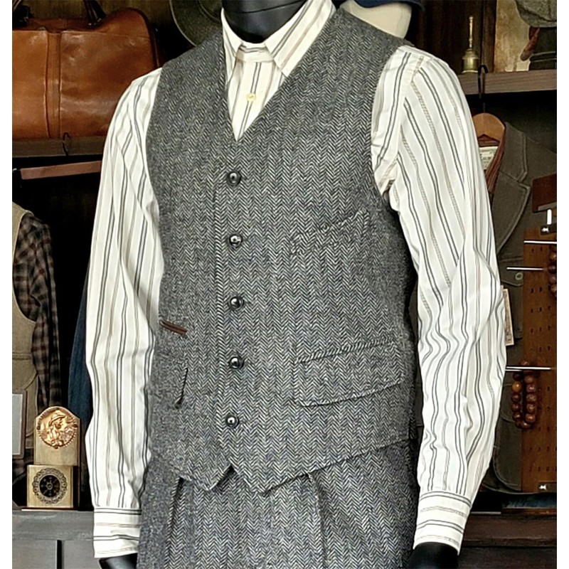 Solovedress Wool Suit Vest, Formal Regular Fit, Gray, XS