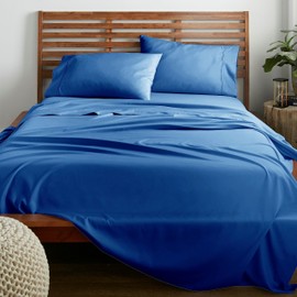 American Home Collection Twin XL Size 3 Piece Sheet Set - Extra Soft Microfiber, Breathable, Wrinkle and Fade Resistant Luxury Bedding - Deep Pockets - Easy Fit - Snorkel Blue Oeko-Tex Sheets