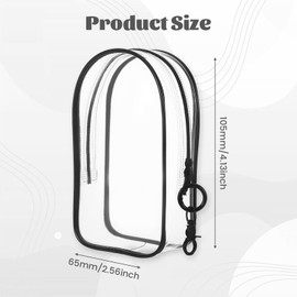 Clear Keychain Pouch, Keychain Figure Display Case for 17cm Doll, Waterproof Hanging Figure Display Bag with Keychains, Small Clear Makeup Zipper Pouches Bag Closure for Blind Box Dolls Collection