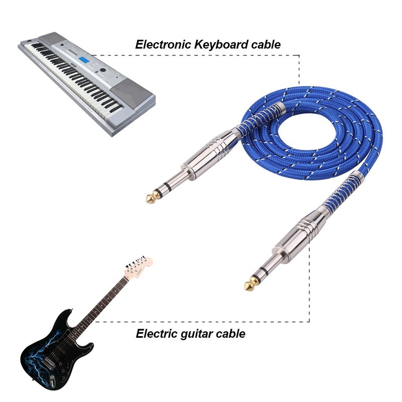 6.35 mm Macho estéreo a 6.35 mm Macho Jack Cable