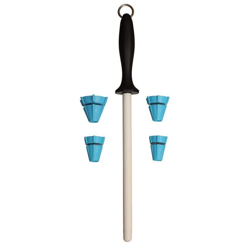 Wedgek HXT Ceramic Thick Sharpening Rod and Angle Guides, 11-Inch