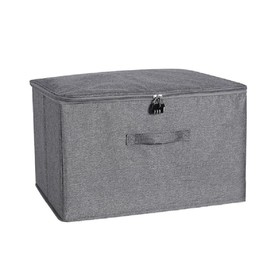 ZLKRHAK Lockable Box with Lid Lockable Box with Lock Lockable Box Combination Lock Storage Box Soft Cover
