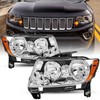 TUSDAR Halogen Headlight Assembly Set for 2011-2013 Jeep Grand Cherokee/