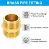 PATIKIL Brass Flare Coupling Fitting, 3/4" Male NPT x 3/4"