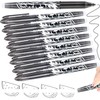 8 Erasable Pens Black Eraser Pen, Rub Out Pens with