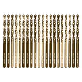 SALI Cobalt Drill Bit Set 20Pcs 3mm M35 High Speed Steel Jobber Drill Bit Kit (HSS) Twist Drill Bits for Hardened Metal, Stainless Steel, Cast Iron, Wood and Plastic, with Index Storage Case