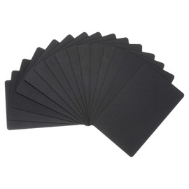 PATIKIL 20 Pack Metal Business Cards Anodized 0.8mm Thick Anodized Aluminum Blanks Name Card 3.4x2.1Inch Laser Engrave Printable Name Card for Custom DIY, Black